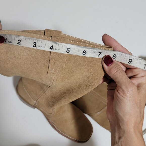 NEW Frye Campus 12R Boots Womens 8 Tan Buck Suede Western Barn Contemporary - Picture 11 of 11